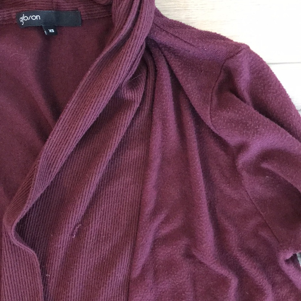 Gibson Cozy Ribbed Open-Front Cardigan - Picture 4 of 5